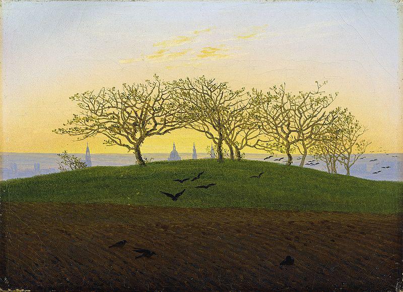 Caspar David Friedrich Hill and Ploughed Field near Dresden oil painting picture
